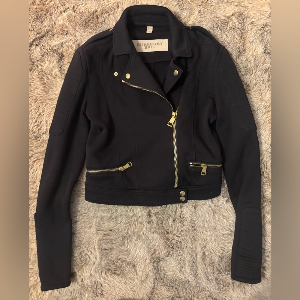 Burberry Brit BlackJacket with Gold Accents